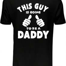 This Guy Going To Be A Daddy Mens T-Shirt - 黑色 - 查看 1