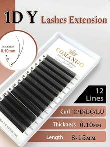12Rows 0.1mm New 2D Volume Lashes C/D/LC/LU Ultra-Thin 1D YY Lash Extension Lightweight Premade Fans Eyelash Extensions - 查看 8