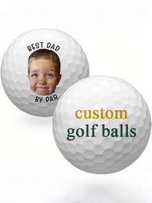 1pc Custom Text Golf Ball, Personalized Golf Balls, Unique Monogrammed Golf Balls, Groomsmen Gift, Golf Enthusiast Gift - Multicolor - View 2