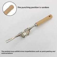 1pc Stainless Steel Weeding Fork With Wooden Handle, Gardening Hand Tool, Lawn Weeder, Outdoor Yard Root Remover - Shovel - View 10