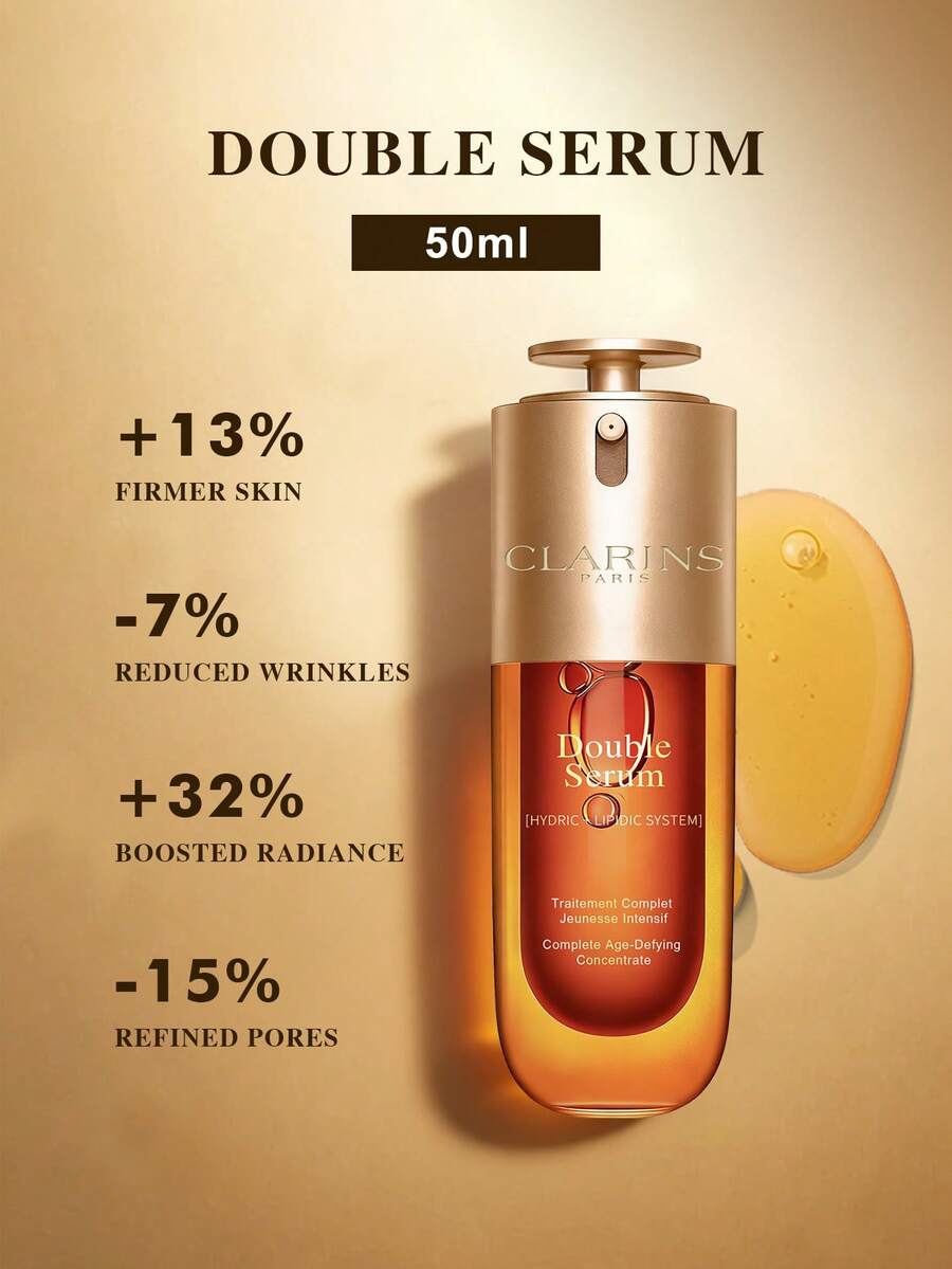 Clarins Double Serum® - Serum Anti-Penuaan + Anti-Kerut - 50ml - 1,7 FL.OZ. - 50 ml air - View 1