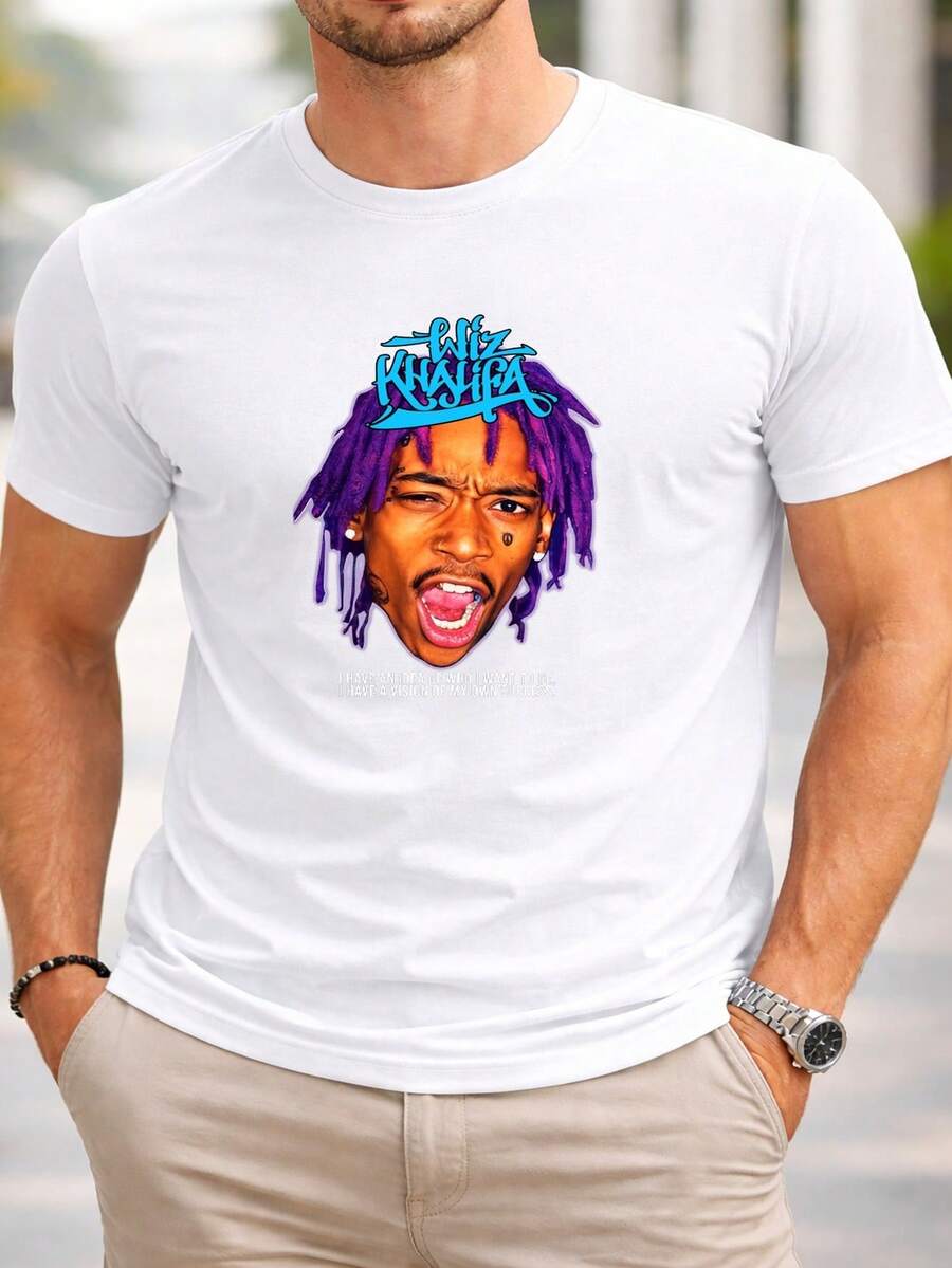 Men's Short-Sleeved T-Shirt - White - View 1