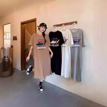 Women Midi Dresses - Black - View 2