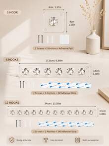 3M Acrylic Necklace Holder Wall Mount, Clear Jewelry Organizer For Necklaces, Bracelet & Earrings, No Drill Or Screw Installation, Adhesive Hanging Jewelry Rack, 3 Size Options For Bedroom, Vanity, Closet, Bathroom - View 4