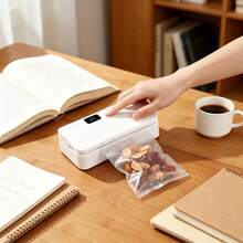 Mini Hand-Pressed Sealer, 5-Level Adjustable Digital Display Portable Heat Sealer, One-Touch Operation Food Sealing Machine, Suitable For Snack Plastic Bags, Moisture-Proof, Kitchen, Home And Travel Use - Multicolor - View 11