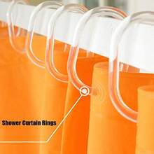 24 Pack Clear Plastic Shower Curtain Hooks – C‑Shaped Rust‑Resistant Rings, Lightweight & Quiet Glide – Versatile Bathroom Accessories For Shower Rod, Window Curtain, Dressing Room – Value Pack, Easy To Use, Durable (Transparent Color) - Transparent - View 9