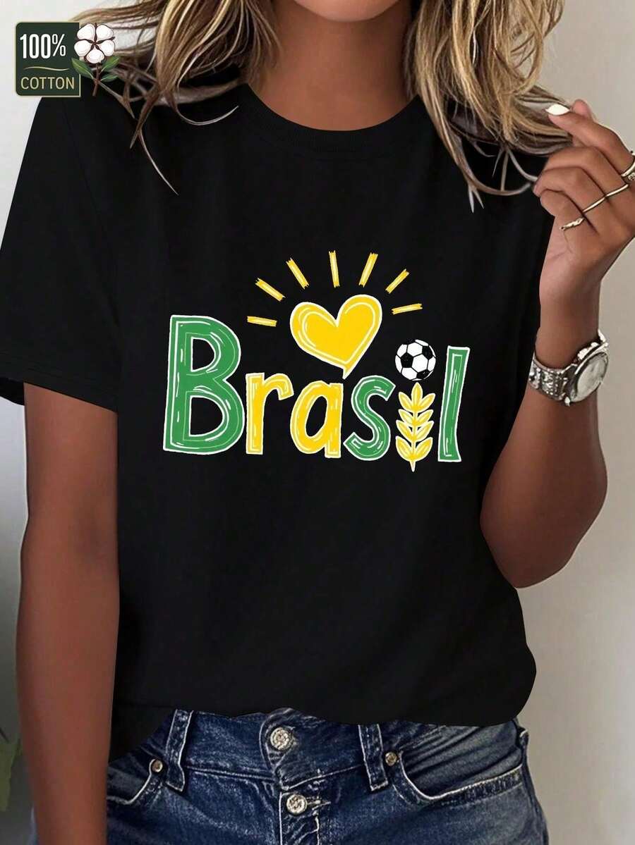 Loose-Fitting Brazilian Shirt, Brazilian Heart Pattern Shirt, Women's Pure Cotton Shirt, Relaxed Fit, Vintage Style Cotton Shirt, Men's Shirt. - 黑色 - 查看 1