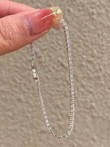 1 pieza Brazalete de Zirconia Brillante de Verano, Delicado Estilo Estelar Exquisito Versátil Sensación Premium - Pulsera - Ver 3