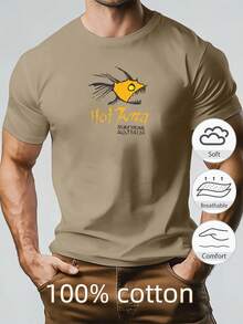 Camiseta de manga corta con cuello redondo para hombre, diseño de con púas, estilo casual de verano, marca SURAR LIA. - Negro - Ver 8