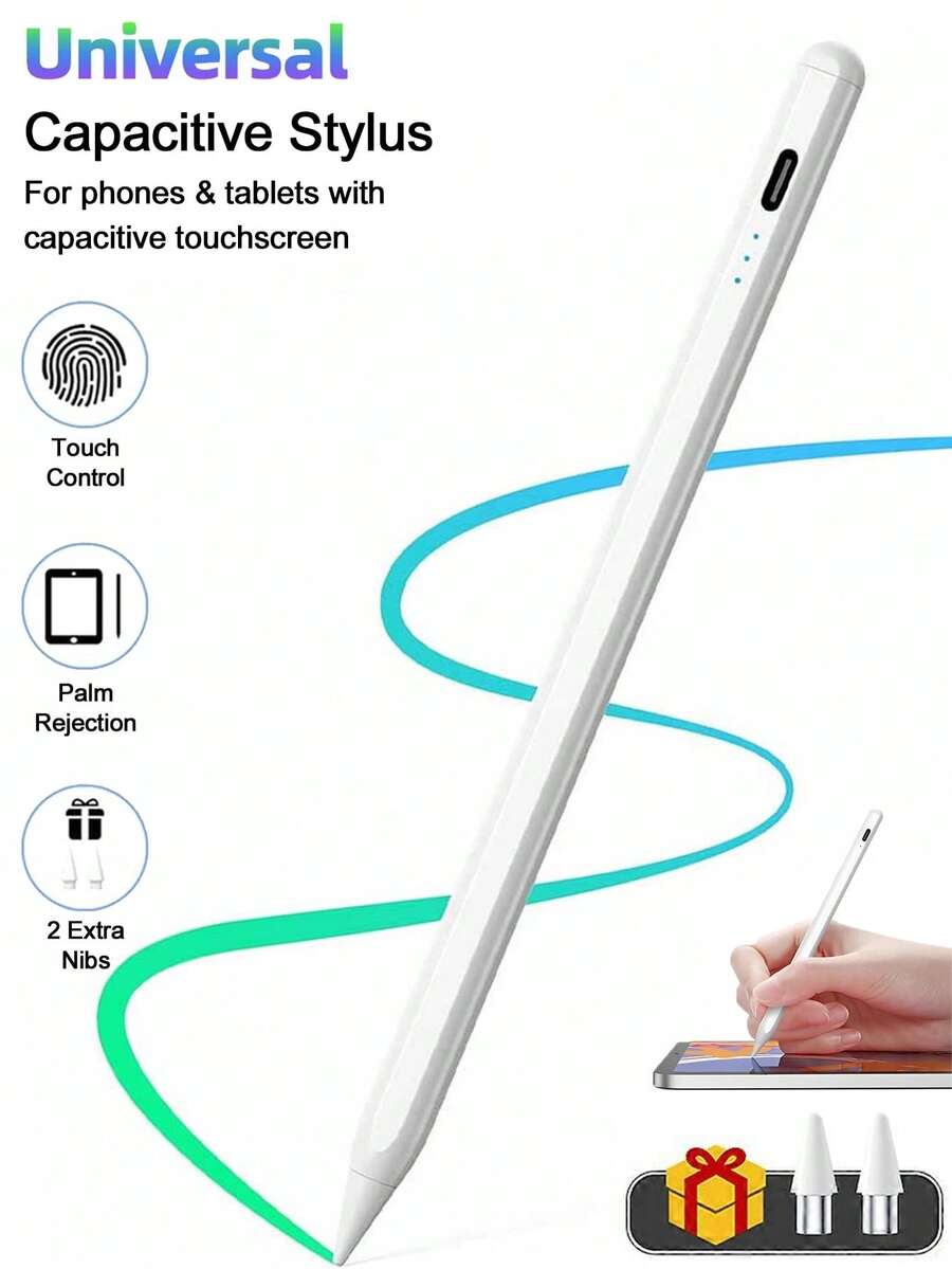 This Stylus Pen Is Compatible With IPad/Android/ Phones And Tablets, Supports USB Fast Charging, Tilt Sensitivity, Full-Screen Palm Rejection Design, Magnetic Design, And Comes With Dual Replacement Nibs. Suitable For IPad, IOS And All Touch Screen Devices. Compatible With 2018-2024 R3/4/5, Compatible With Pad Mini 5/6, Compatible With Pad 6/7/8/90, Compatible With IPad Pro