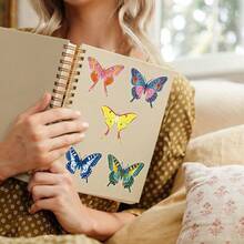 50 hojas de pegatinas transparentes de PET con patrón de mariposa vívido, duraderas e impermeables, calcomanías decorativas para arte y scrapbooking - 50 unidades - Ver 8