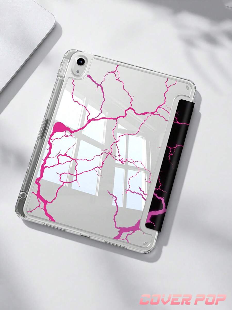 Lightning Marble Pattern Protective Case, Compatible With IPad Air 4/5 10.9 Inch, 7/8/9 10.2 Inch, (A16) 11 Inch (11th Gen, 2025 Model), Built-In Apple Pencil Slot, Compatible With Samsung Galaxy Tab A9 11 Inch, Kindle 11th Gen 2024, Cute Style, Suitable For Back To School, Valentine's Day, Summer Patterns.