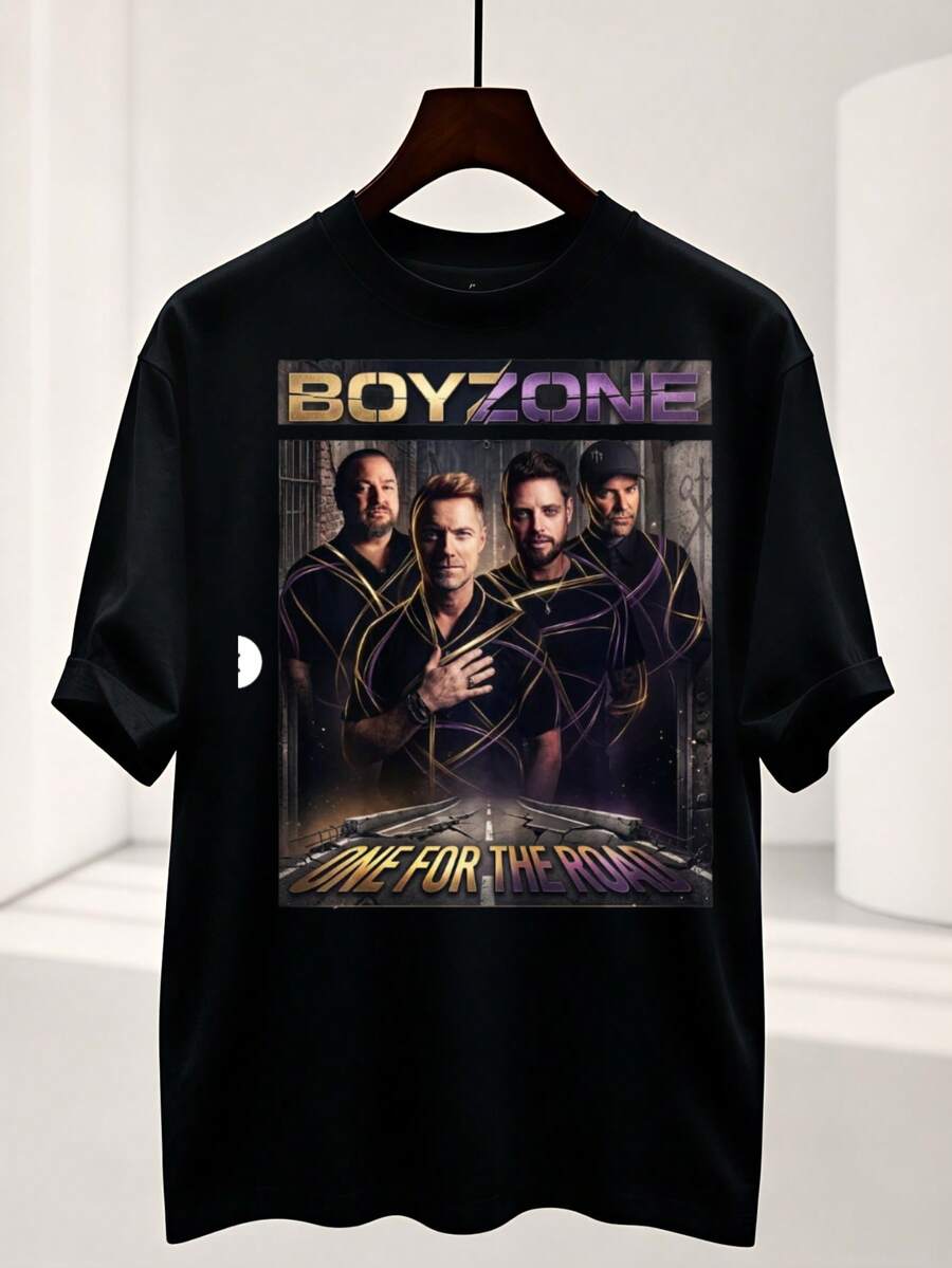 Boyzone's "One For The Road" 2026 Tour T-Shirt90s Boy Band Tee One For The Road Tee Boyzone Fan Merch Boyzone Tour Summer Clothes Women Mandalorian - Black - View 1
