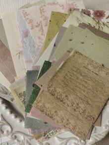 1 Pack 60 Sheets Vintage Botanical Floral English Decorative Collage Scrapbooking Paper DIY Memo Note Paper School Supplies - BQ897 - View 6