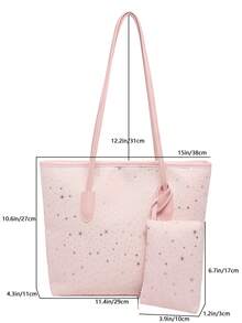 New Luxury High-End Versatile Women's Shoulder Tote Bag - Pink - View 3
