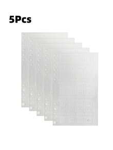 1/5/10pcs Stiker Pengait Binder Perekat Tanpa Bor, Stiker Klip Penyimpanan Binder Perekat Lubang Bulat, Aksesori Modifikasi Penyimpanan Binder Transparan, Setiap Lembar Berisi 22 Lubang 1, 2 Lubang 2, 2 Lubang 3 - Cocok Untuk DIY Notebook, Jurnal, Pengorganisasian Kartu Foto, Label Binder Lepas - Clear - View 13