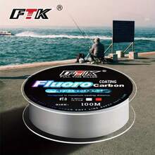 FTK 50M/54.6Yards 100% Fluorocarbon Monofilament Fishing Line Leader - Multicolor - View 12