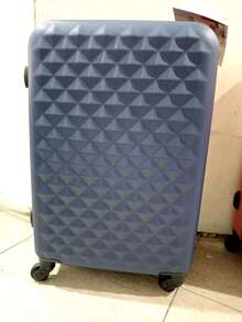 Premium Hard-Board Suitcase | 360° Wheels | Stylish And Durable | Security Lock - Azul Escuro - 查看 5