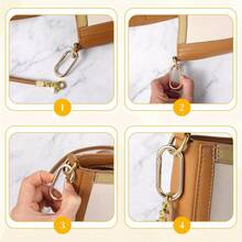 5pcs Oval Carabiner Spring Clips, Metal Spring Key Ring, Trigger O-Ring Hook Spring Key Ring Buckle Oval Dog Clip, Suitable For Bags, Wallets, Keychains - Silver - View 6