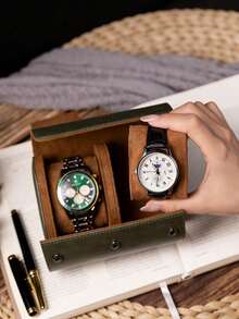 Customized Leather Watch Box, Personalized Travel Watch Roll, Customized Engraved Leather Watch Box, Personalized Name Engraved Watch Storage Box, Customized Watch Display Box, Watch Storage Box, Jewelry And Watch Storage Box, Pocket Watch Box, Customized - Multicolor - View 7