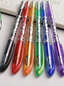 6/30 PCS Color Erasable Neutral Pen, Blue And White Series Thermal Erasable Pen, 0.5m Thermal Erasable Pen, First Day Of School - Multicolor - View 7