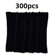 毛根管 100/200/300/400/500 支裝 黑色 6mm X 11.8英吋 絨毛棒 創意DIY手工裝飾 絨毛棒手工藝材料 藝術與節日裝飾 - 黑色 - 查看 14