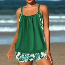 New Bikini Styles For 2026: Women's Printed Two-Piece Swimsuit - 淺藍 - 查看 9