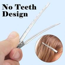 Juego de pinzas de metal para seccionar el cabello, pinzas de rizo para mujeres, pinzas de pico de pato para el cabello, pinzas de cocodrilo, pinzas de metal para el cabello - Rosa - Ver 4