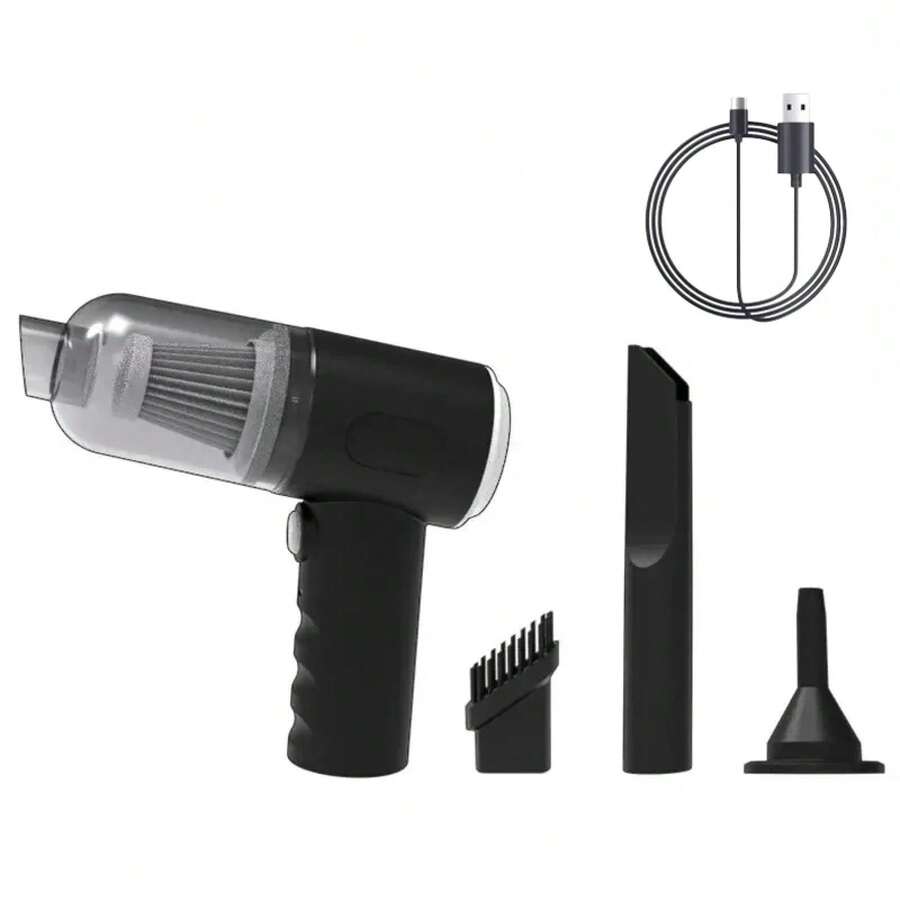 Portable Car Vacuum Cleaner, Multifunctional Handheld Vacuum Cleaner For Home Use, Small Car Vacuum Cleaner - Black - View 1