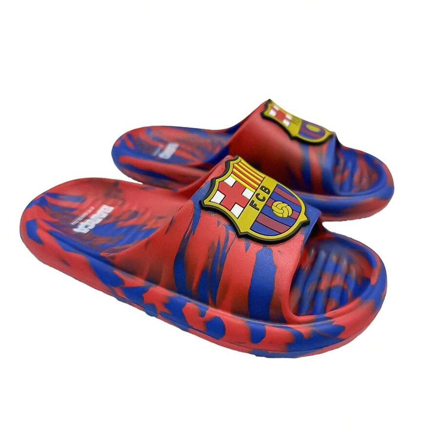 FC Barcelona 巴塞隆納足球俱樂部男女童款人字拖,尺寸 28/29,藍色 EVA 材質 - 免費配送 ✅ 24/48 小時送達西班牙半島 - 選項 2 - 查看 1