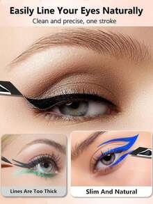 BAILIFOREVER 1/7/14/19pcs Precision Eye Makeup Brush Set, Includes Angled Ultra-Fine Eyeliner Brush And Eyebrow Brush, Suitable For Eyebrows, Eyeliner And Eyeshadow, Easily Create Charming Makeup, Portable And Easy To Use, Ideal Gift For Women And Girls - Black - View 5