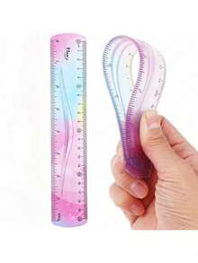 1件裝 柔性尺 15cm/20cm/30cm 塑膠直尺 耐摔防碎 可彎曲軟尺 適合學校、教室、辦公室、兒童與成人使用 (6in/8in/12in) 開學季 - 彩色 - 查看 9