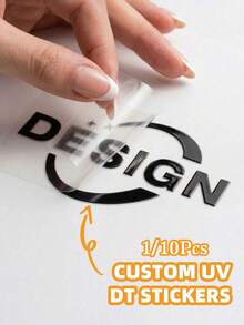 1/5/10Pcs Personalized Custom Name Text Content Sticker, Romantic Wedding Gift Box Balloon Sticker, Birthday/Anniversary/Wedding/Meeting Gift, DIY Gift, Handmade, Handwritten, Wedding Sticker, Gift Sticker For Glass, Cup, Roller, Balloon Etc - Multicolor - View 3