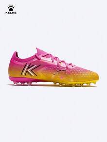 KELME 男士高端 MG 短釘防滑緩震人造草皮訓練足球鞋 Jidian 5.0 - 玫紅黃 - 查看 2