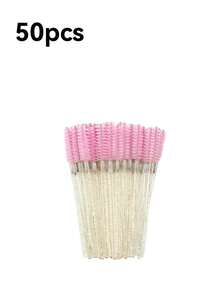 150/100/50/10pcs Disposable Nylon Bristle Makeup Brushes, Spiral Eyebrow Comb, Solid Crystal Handle Eyelash Brushes, Crystal Colorful Disposable Mascara Wands, Dual-Use Eyebrow And Eyelash Brushes, Portable Colorful Beauty Tools For Eyelash Extensions - Multicolor - View 18