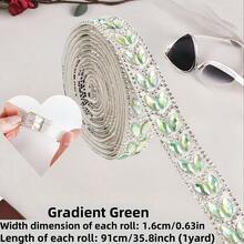 1pc Self-Adhesive Rhinestone Crystal Diamond Shiny Ribbon 2mm Rhinestone DIY Arts & Crafts, Wedding Party Decor, Car Phone Decoration - Crystal Version - View 16