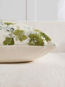 1pc/2pcs Sage (No Insert) Vintage Botanical Floral Pattern Throw Pillow Cover, Fashionable Retro Comfortable Jacquard Chenille + Faux Cashmere Decorative Pillow Cover, Suitable For Daily Home Decor, Sofa, Bed, Bedroom, Gift, Holiday Decoration, Spring Summer Autumn Winter, All Seasons, Aesthetic - Sage Green - View 5