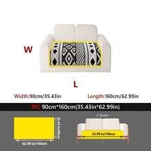 1 pieza Funda de sofá de estilo bohemio cómoda de lana de cordero, cojín de sofá antideslizante y lavable a máquina, protector de muebles con textura 3D, adecuado para uso doméstico - Multicolor - Ver 25