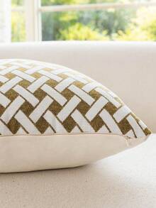 1pc Bohemian Style Pillowcase, Geometric Pattern Throw Pillow Cover For Living Room Sofa Bedroom Decor - Yellow - View 4