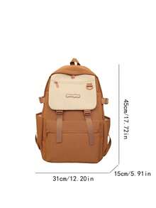 Mochila casual negra para hombres, mochila ligera resistente al agua de tela Oxford, mochila funcional con múltiples bolsillos para la escuela & uso diario - Multicolor - Ver 2