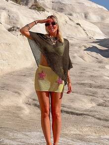 Mori 2026 Spring/Summer New Asymmetric Cover Up For Women - Dark Coffee - View 6