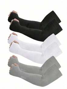 3 Pairs/1 Pair Women's Sports Compression Arm Sleeves, UV Protection Sun Protection Arm Sleeves For Teenagers And Campus Sports - There Is a Sign - View 1