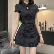 Cheongsam - Black, High Quality - View 3