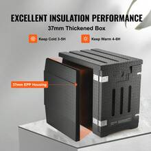 Insulated Food Container With 90L Capacity, LLDPE Food Container Carrier With Double Buckles, Front Loading Food Warmer For Restaurant, Canteen - 90 L, con Hebillas Dobles - 查看 3