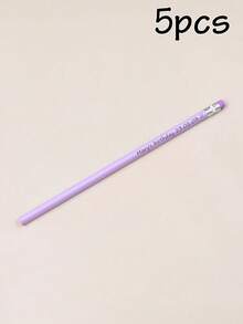 客製化刻字鉛筆 5/10/20/50/100/200支，大宗客製鉛筆，19cm/7.5in，5色：綠色/藍色/黃色/紫色/白色，可擦拭橡皮擦素描鉛筆，5美元以下平價，趣味鉛筆，可愛鉛筆，個性化禮物，開學季 - 風格A - 查看 36