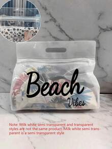 Beach Print Waterproof Toiletry Bag, Can Store Shampoo, Lotion, Cosmetics, Etc. Fashionable And Practical, Suitable For Travel, Commuting, Students And Beauty Lovers, Can Be Used For Travel, Fitness, Hotel Stays And Daily Bathroom Storage. Versatile, Can Also Be Used As A Makeup Bag. - Multicolor - View 6