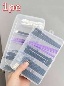 1pc Clear Makeup Bag,For Holiday Beach, Bathroom Collection, Bedroom Collection, Large Capacity - Clear - View 1