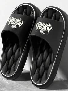 Fashionable Versatile Spring/Summer Unisex Sandals, Comfortable For Long Wear Without Foot Fatigue, Quiet And Durable Sole, Essential For Home/Hotel/Office - Black - View 2