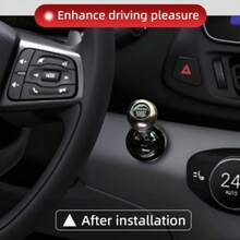 Car One-Click Start Lever Cover, Retro Joystick Style Engine Start Stop Button Decor, 4 Colors Available, Car Interior Modification Accessory, Cool Push Start Button Decoration, Perfect Gift For Car Lovers - Retro Style - View 3