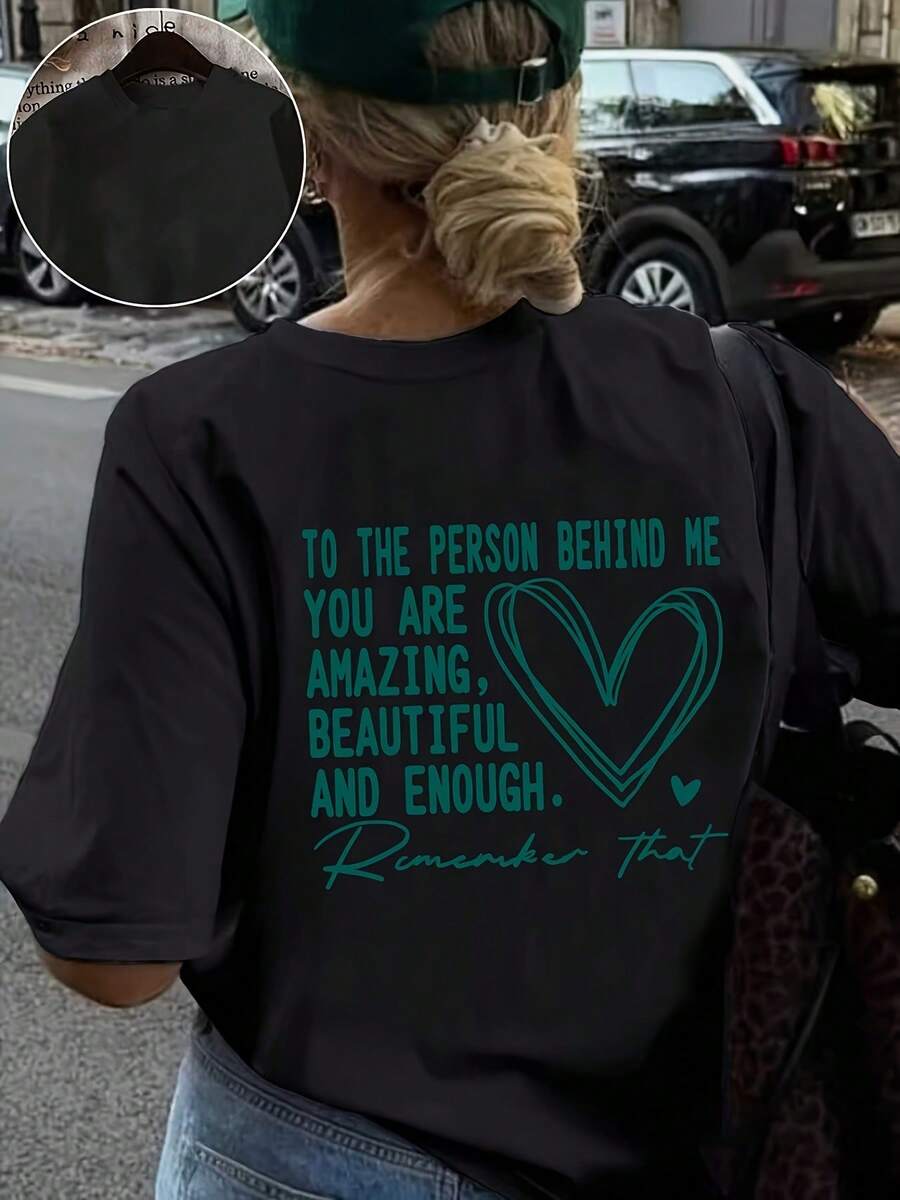 Plus Size T-Shirts - Black - View 1